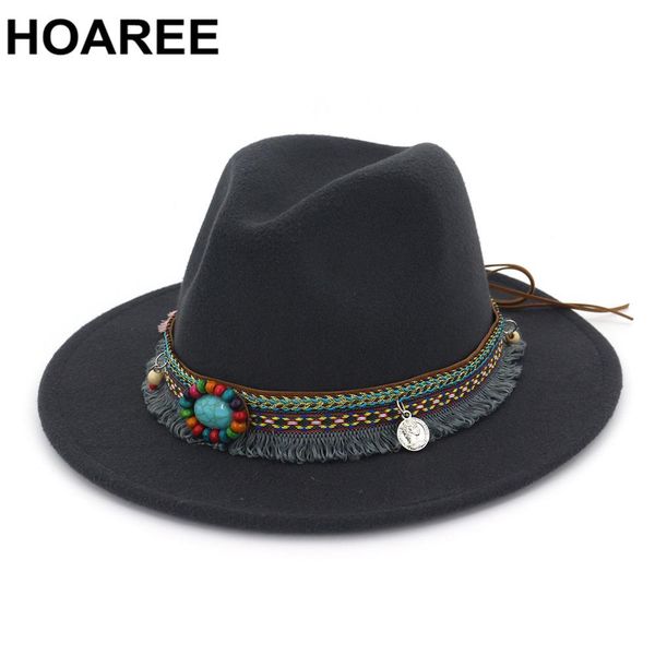 hoaree gray fedora hat ladies vintage felt hat women casual ethnic style wide brim woolen autumn winter 2020 new trilby cap, Black;white
hoaree gray fedora hat ladies vintage felt hat women casual ethnic style wide brim woolen autumn winter 2020 new trilby cap, Black;white
