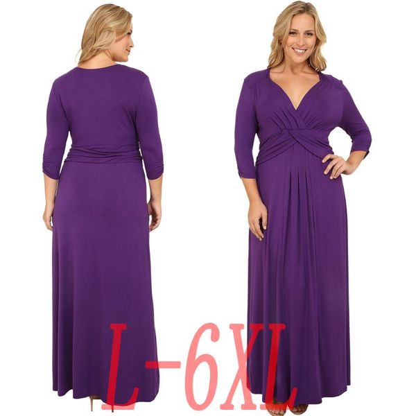 casual dresses 2021 summer womens three quarter sleeve v-neck long dres plus size xxxl 4xl 5xl 6xl ladies clothing maxi female dress, Black;gray
casual dresses 2021 summer womens three quarter sleeve v-neck long dres plus size xxxl 4xl 5xl 6xl ladies clothing maxi female dress, Black;gray