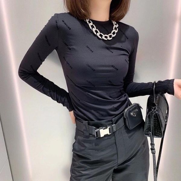 2021 autumn women fashion long sleeve letter flocking print o-neck tunic fashion bottoming shirt street, White
2021 autumn women fashion long sleeve letter flocking print o-neck tunic fashion bottoming shirt street, White