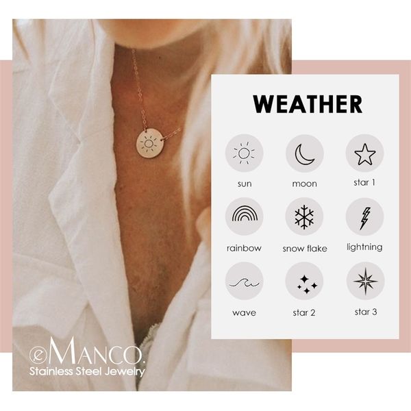 emanco north star pendant necklace female rose gold color 316l stainless steel necklace women personalized necklace for women y200323, Silver
emanco north star pendant necklace female rose gold color 316l stainless steel necklace women personalized necklace for women y200323, Silver