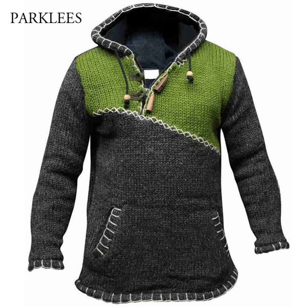 contrast sweater mens horn button warm casual hoodies men patchwork coat jacket pullover hooded oversize male knitted streetwear h1209, White;black
contrast sweater mens horn button warm casual hoodies men patchwork coat jacket pullover hooded oversize male knitted streetwear h1209, White;black