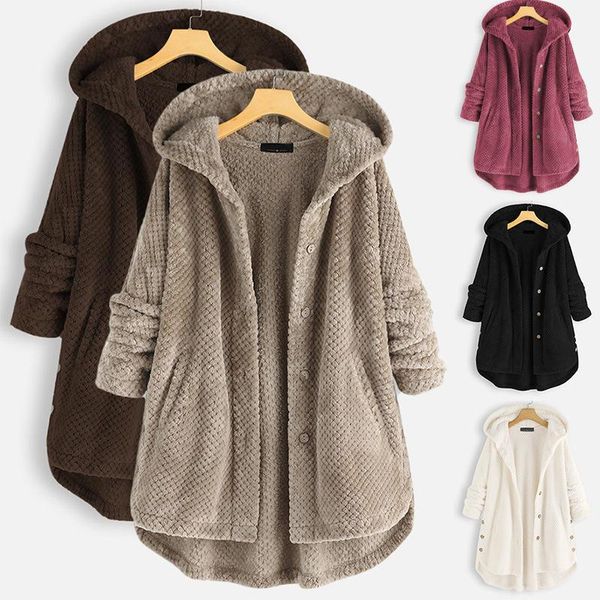 women winter warm double-sided velvet coat jacket overcoat casual long sleeve loose hooded outerwear with pocket, Black;brown
women winter warm double-sided velvet coat jacket overcoat casual long sleeve loose hooded outerwear with pocket, Black;brown