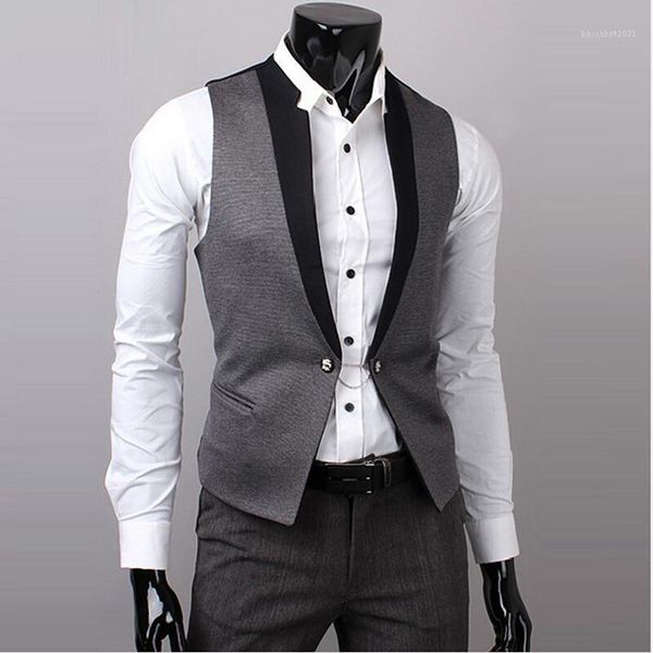 men's vests 2021 men suit vest slim dress men's fitted leisure waistcoat casual business jacket three buttons1, Black;white
men's vests 2021 men suit vest slim dress men's fitted leisure waistcoat casual business jacket three buttons1, Black;white