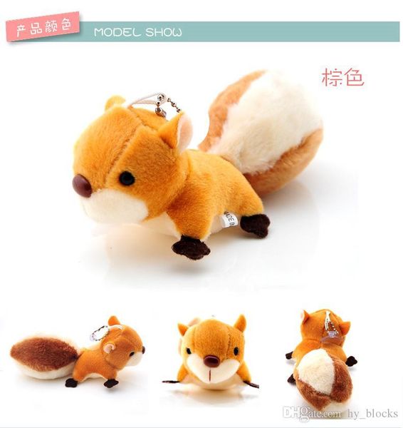 15cm Little Squirrel Pendant Pendant Bag Toy For Children Kid Stuffed Soft Animals Dolls Birthday Baby Kid Gift
