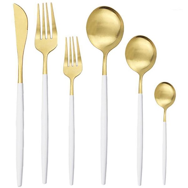 flatware sets 36pcs black white gold matte dinnerware set stainless steel cutlery dinner dessert fork spoon kitchen tableware1
flatware sets 36pcs black white gold matte dinnerware set stainless steel cutlery dinner dessert fork spoon kitchen tableware1
