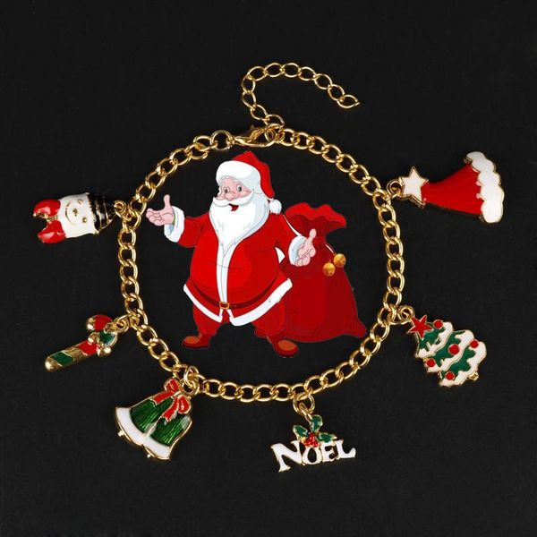 hanchang accessories christmas gift charm bracelet jewelry santa claus double bells christmas tree bracelets for women, Black
hanchang accessories christmas gift charm bracelet jewelry santa claus double bells christmas tree bracelets for women, Black