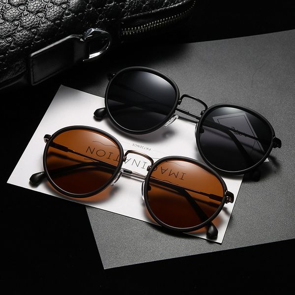 brand men retro vintage women round polarized sunglasses designer sun metal frame eyewear driving glasses anti-uv400, White;black
brand men retro vintage women round polarized sunglasses designer sun metal frame eyewear driving glasses anti-uv400, White;black