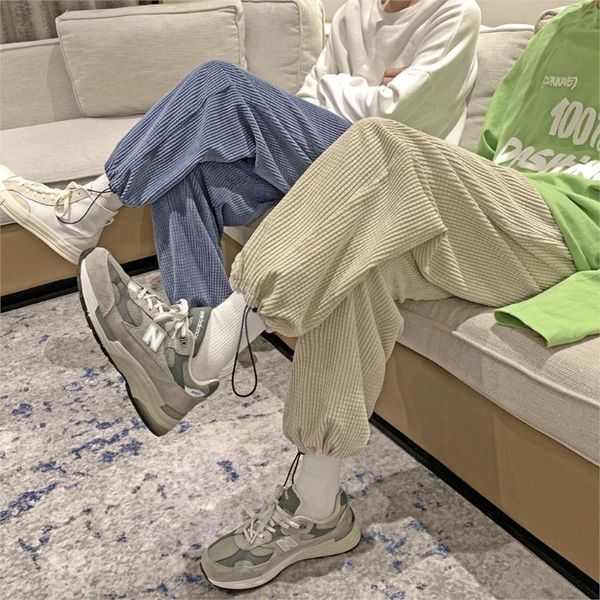 men's pants korean men casual 2022 streetwear corduroy solid color harem harajuku man loose straight trousers, Black
men's pants korean men casual 2022 streetwear corduroy solid color harem harajuku man loose straight trousers, Black
