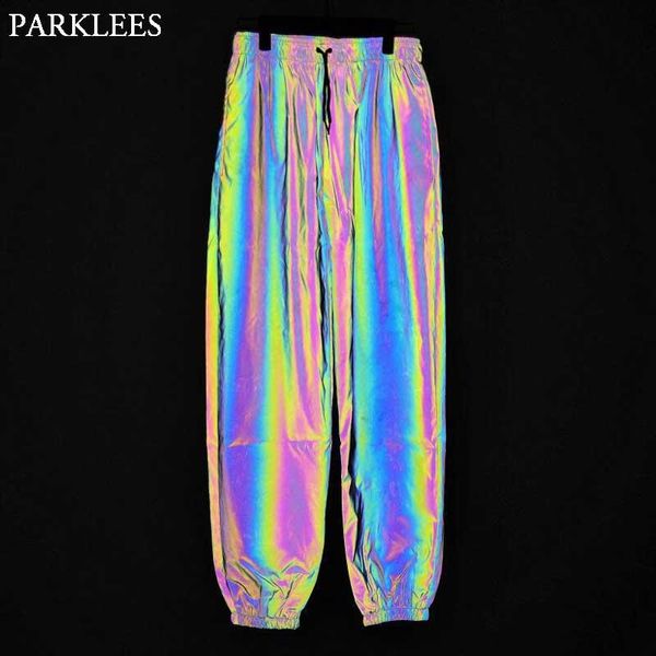colorful rainbow reflective pants men hip hop dance fluorescent trousers mens casual harajuku night sporting jogger pants male, Black
colorful rainbow reflective pants men hip hop dance fluorescent trousers mens casual harajuku night sporting jogger pants male, Black