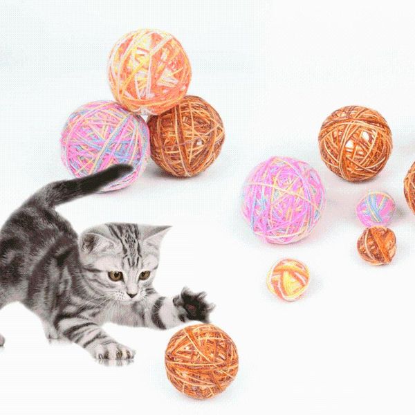 pet cat rolling ball toys cat toy wool ball made of colorful wool yarns kittens scratch toys for exercising
pet cat rolling ball toys cat toy wool ball made of colorful wool yarns kittens scratch toys for exercising