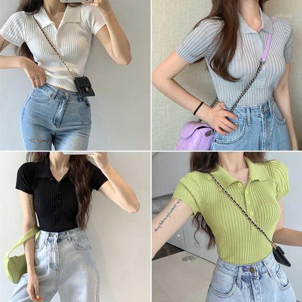 knit t-shirt women solid short sleeve sweater pullover striped knitwear slim bodycon stretchy button casual streetwear new 20201, White;black
knit t-shirt women solid short sleeve sweater pullover striped knitwear slim bodycon stretchy button casual streetwear new 20201, White;black