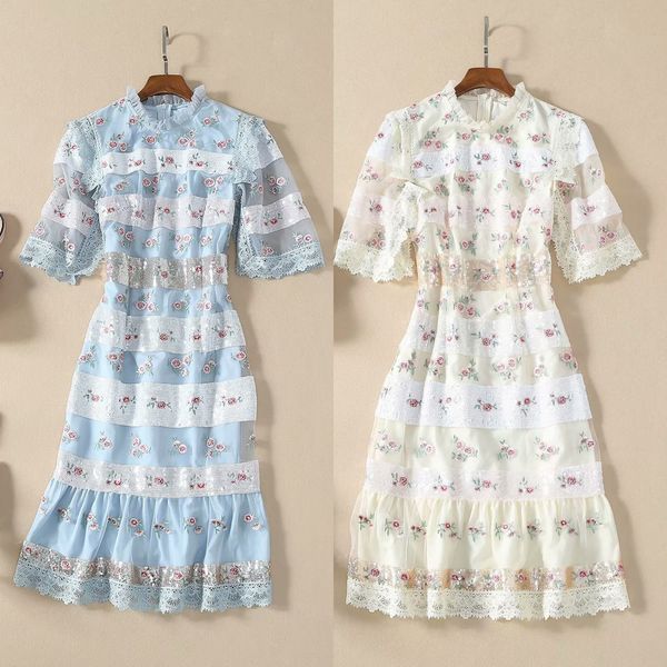 summer 2021 european and american high-quality heavy industry sequins small flower embroidered mesh dress, Black
summer 2021 european and american high-quality heavy industry sequins small flower embroidered mesh dress, Black