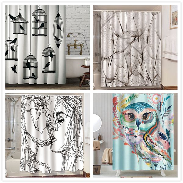 black and white curtains bathroom shower curtains waterproof polyester fabric 3d decorative curtain for bath room door 150/180cm
black and white curtains bathroom shower curtains waterproof polyester fabric 3d decorative curtain for bath room door 150/180cm