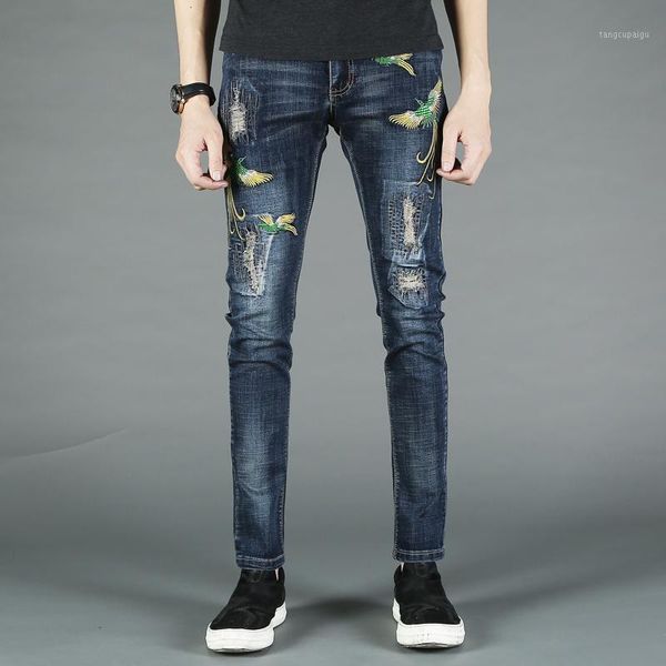 embroidery jeans ripped hole jeans male slim fit straight denim men designer patchwork homme vaqueros hombre1, Blue
embroidery jeans ripped hole jeans male slim fit straight denim men designer patchwork homme vaqueros hombre1, Blue