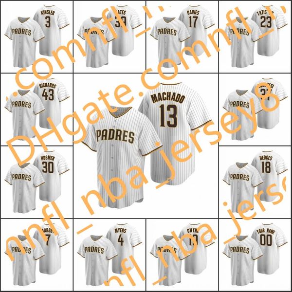 san diego padres 23 fernando tatis jr. 13 manny machado 19 tony gwynn men women youth custom white brown replica home jersey, Blue;black
san diego padres 23 fernando tatis jr. 13 manny machado 19 tony gwynn men women youth custom white brown replica home jersey, Blue;black