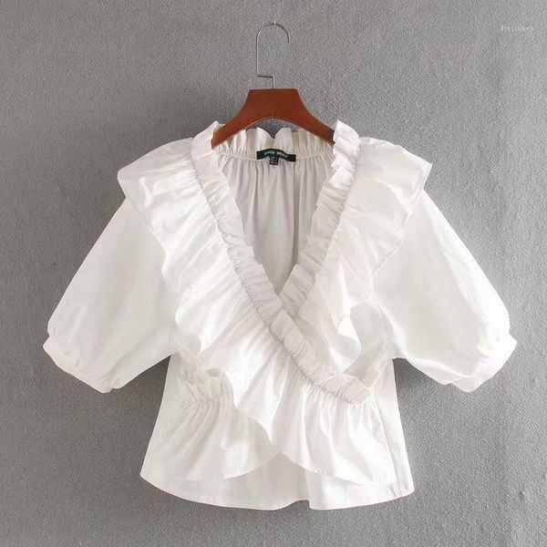 women's blouses & shirts woah 2021 ms cc9619 blouse women blusa feminina blusas laminated ruffled wholesale shirt1, White
women's blouses & shirts woah 2021 ms cc9619 blouse women blusa feminina blusas laminated ruffled wholesale shirt1, White
