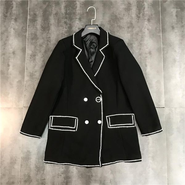 designer 2020 women rhinestone blazer double breasted shawl collar female spring shiny beaded blazers1, White;black
designer 2020 women rhinestone blazer double breasted shawl collar female spring shiny beaded blazers1, White;black
