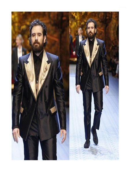 suits two pieces mens designer suit custom made gold lapel groom tuxedos for weddings man suits(jacket+pants)1, White;black
suits two pieces mens designer suit custom made gold lapel groom tuxedos for weddings man suits(jacket+pants)1, White;black