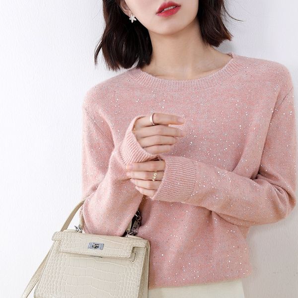 warm trade with sequins women's shirts 100% wool knitted or crocheted oneck 2020 winter 7 standard female jumpers, White;black
warm trade with sequins women's shirts 100% wool knitted or crocheted oneck 2020 winter 7 standard female jumpers, White;black
