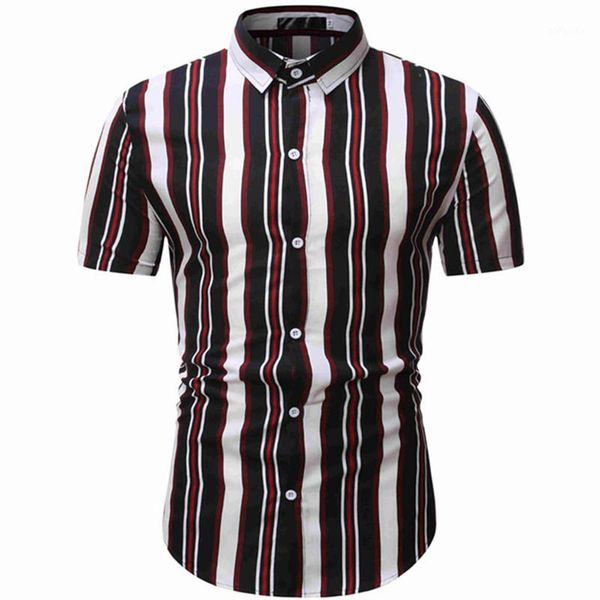 2020 summer fashion new men's casual boutique short sleeve shirt / men's slim lapel business vertical stripe shirt1, White;black
2020 summer fashion new men's casual boutique short sleeve shirt / men's slim lapel business vertical stripe shirt1, White;black