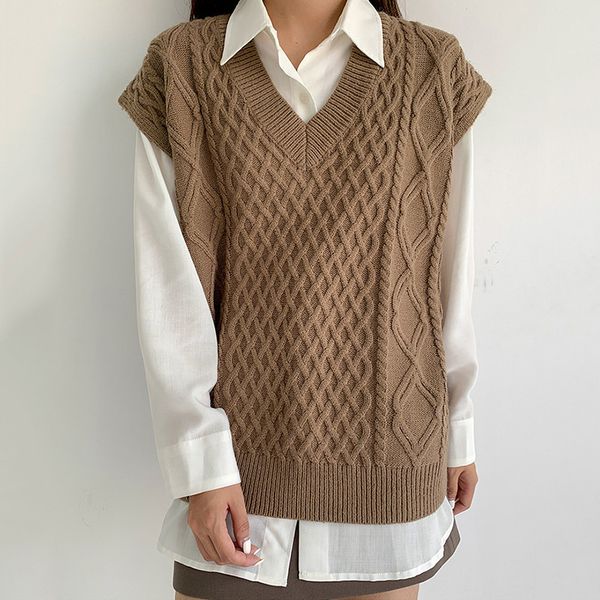 gtealife women vest simple all-match style v-neck knitted sweater leisure student sleeveless female vintage sweater waistcoat q1217, Black;brown
gtealife women vest simple all-match style v-neck knitted sweater leisure student sleeveless female vintage sweater waistcoat q1217, Black;brown