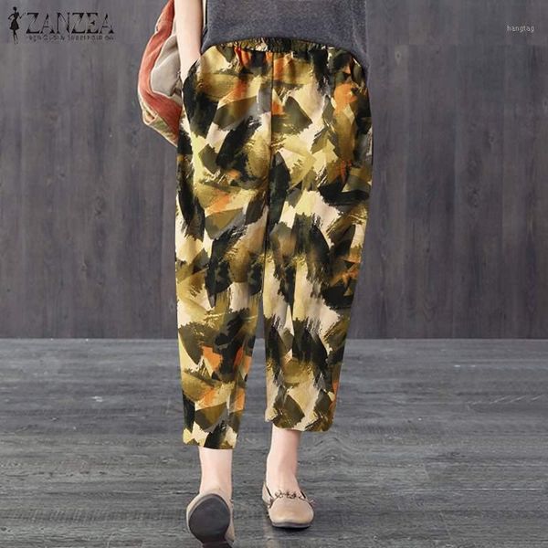 zanzea women bohemian floral print pants vintage elastic waist loose harem pants casual cotton linen trousers plus size pantalon1, Black;white
zanzea women bohemian floral print pants vintage elastic waist loose harem pants casual cotton linen trousers plus size pantalon1, Black;white