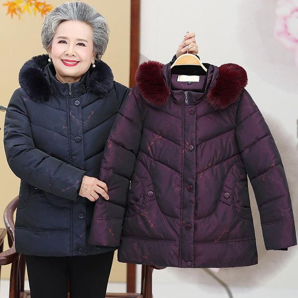women's down & parkas middle-aged and elderly cotton coat parker winter jackets basic printing hooded warm overcoat plus size 5xl k108, Black
women's down & parkas middle-aged and elderly cotton coat parker winter jackets basic printing hooded warm overcoat plus size 5xl k108, Black