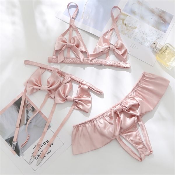 underwear open dew cream lingerie three pieces bow dot crotchless panties garter satin outfit set see through bra c1212, Black;white
underwear open dew cream lingerie three pieces bow dot crotchless panties garter satin outfit set see through bra c1212, Black;white
