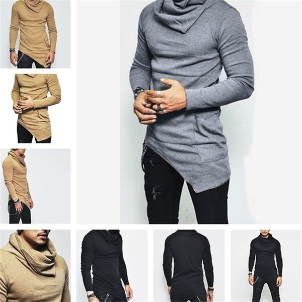 men's hoodies unbalance hem pocket long sleeve sweatshirt men clothing autumn pullover turtleneck sweatshirt 220124, Black
men's hoodies unbalance hem pocket long sleeve sweatshirt men clothing autumn pullover turtleneck sweatshirt 220124, Black