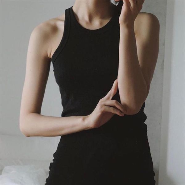 black and white gray tri color vest radian sports stretch women sleeveless t shirt slim bottoming shirt
black and white gray tri color vest radian sports stretch women sleeveless t shirt slim bottoming shirt