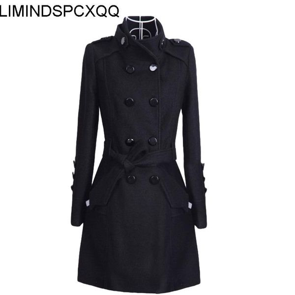 women's wool & blends autumn winter slim large size woolen coat long trench velvet cardigan windbreaker female elegant maxi s-5xl, Black
women's wool & blends autumn winter slim large size woolen coat long trench velvet cardigan windbreaker female elegant maxi s-5xl, Black