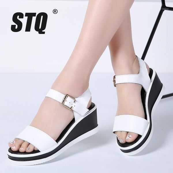 sandals stq 2021 women white flat wedge summer platform sandalias ladies thick heel sole gladiator 19061, Black
sandals stq 2021 women white flat wedge summer platform sandalias ladies thick heel sole gladiator 19061, Black