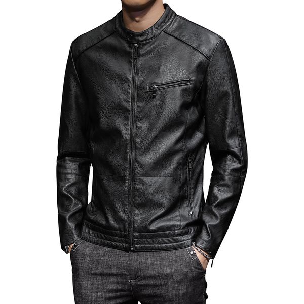 spring autumn men's leather new motorcycle wind-proof plutonium male fashion jacket kj50, Black
spring autumn men's leather new motorcycle wind-proof plutonium male fashion jacket kj50, Black