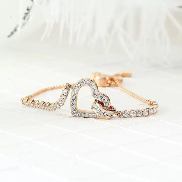 swa classic fashion crystal romantic heart-shaped cut out bracelet1, Golden;silver
swa classic fashion crystal romantic heart-shaped cut out bracelet1, Golden;silver