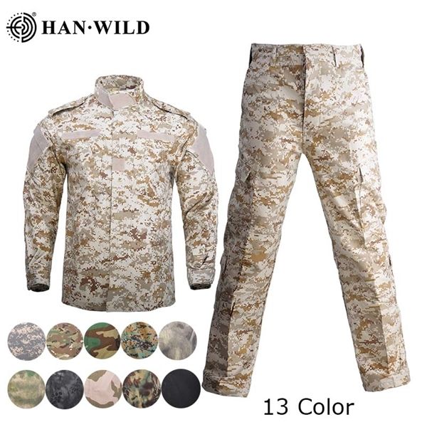 han wild military uniform jungle camouflage combat airsoft tactical jacket pants clothing set acu cp army suit dropshipping q1201, Black;brown
han wild military uniform jungle camouflage combat airsoft tactical jacket pants clothing set acu cp army suit dropshipping q1201, Black;brown