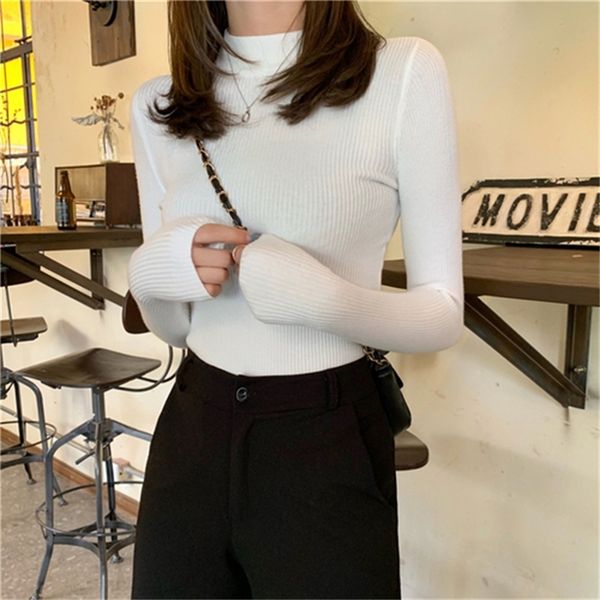 2021 new female mesh set solid mock neck fine knitting sweater women's clothes fall winter hzjk, White;black
2021 new female mesh set solid mock neck fine knitting sweater women's clothes fall winter hzjk, White;black