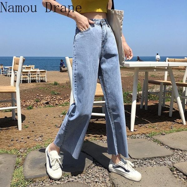 women's jeans casual fashion women autumn winter high waist loose straight pants students wide leg light color capris, Blue
women's jeans casual fashion women autumn winter high waist loose straight pants students wide leg light color capris, Blue