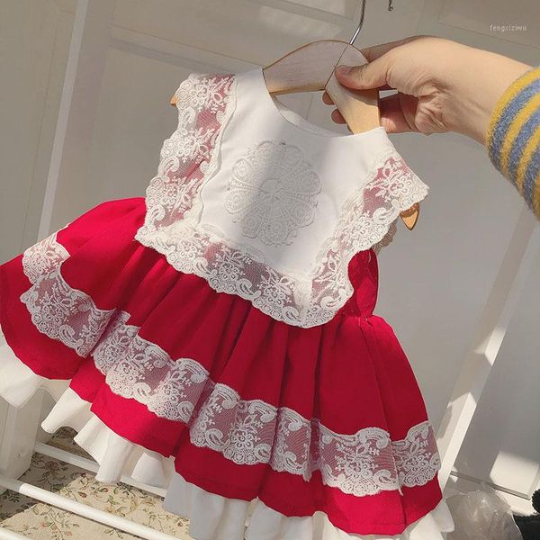 girl's dresses 2021 summer spanish lolita princess dress for girls clothes lace stitching children birthday party vestidos baby dress1, Red;yellow
girl's dresses 2021 summer spanish lolita princess dress for girls clothes lace stitching children birthday party vestidos baby dress1, Red;yellow