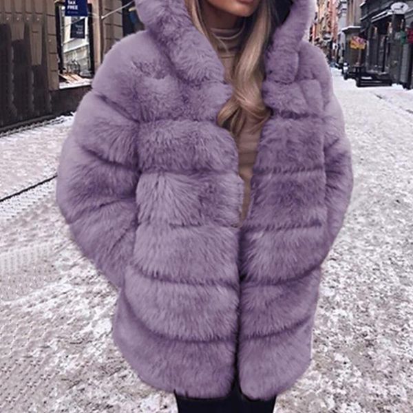 thicken plush fur coat women winter warm soft fleece fur coat lady mid-length loose hooded plush casual female overcoat jacket, Black
thicken plush fur coat women winter warm soft fleece fur coat lady mid-length loose hooded plush casual female overcoat jacket, Black