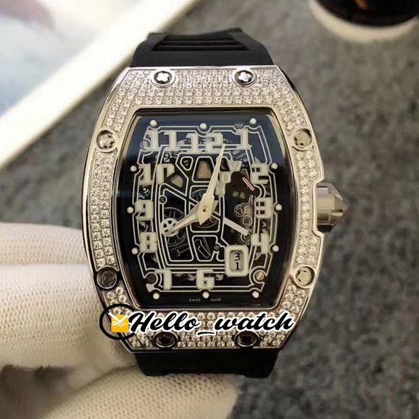 new rm67-01 skeleton dial miyota automatic mens watch black inner steel case diamond bezel rubber strap sport watches hwrm hello_watch, Slivery;brown
new rm67-01 skeleton dial miyota automatic mens watch black inner steel case diamond bezel rubber strap sport watches hwrm hello_watch, Slivery;brown