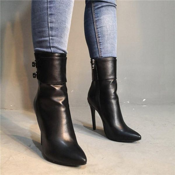 zipper pointed toe women boots heels woman shoes autumn winter thin heel ladie ankle boots for women size 34-52 socks botas, Black
zipper pointed toe women boots heels woman shoes autumn winter thin heel ladie ankle boots for women size 34-52 socks botas, Black