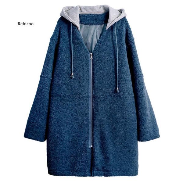 women winter coats casual hooded collar lamb wool coat girl outside keep warm leisure time long sleeve loose plus size, Black
women winter coats casual hooded collar lamb wool coat girl outside keep warm leisure time long sleeve loose plus size, Black