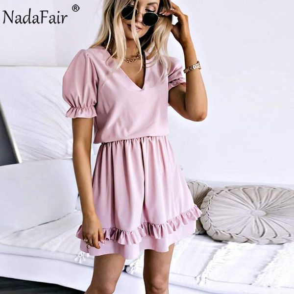 nadafair short sleeve summer women dress ruffles high waist v neck tunic a-line solid casual mini dresses1, Black;gray
nadafair short sleeve summer women dress ruffles high waist v neck tunic a-line solid casual mini dresses1, Black;gray