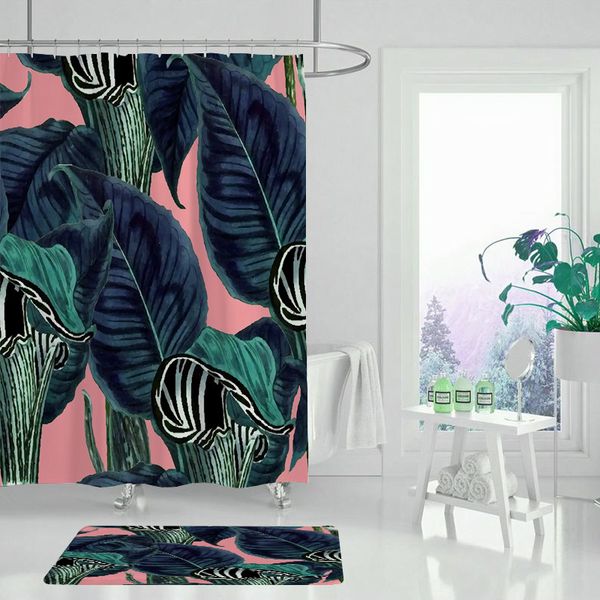 green tropical plant leaves printed curtain for bathroom shower anti-slip bath mat sets toilet cover kitchen carpet
green tropical plant leaves printed curtain for bathroom shower anti-slip bath mat sets toilet cover kitchen carpet