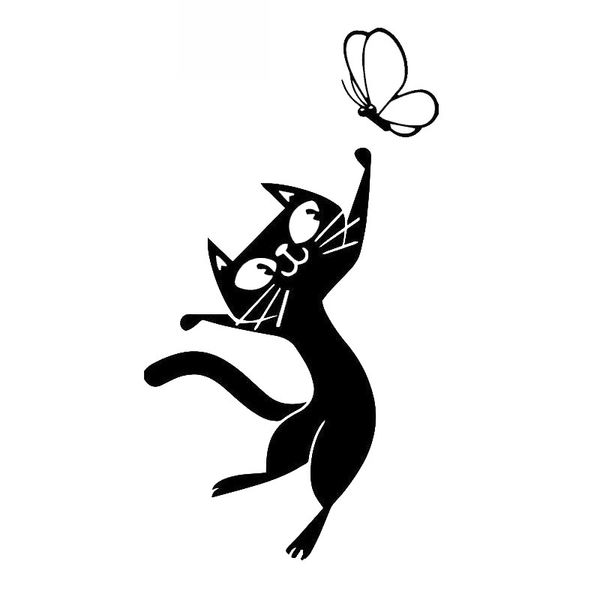 cat and butterfly cute car window fashion decoration applique personality waterproof applique black/white, 17cm*9cm
cat and butterfly cute car window fashion decoration applique personality waterproof applique black/white, 17cm*9cm