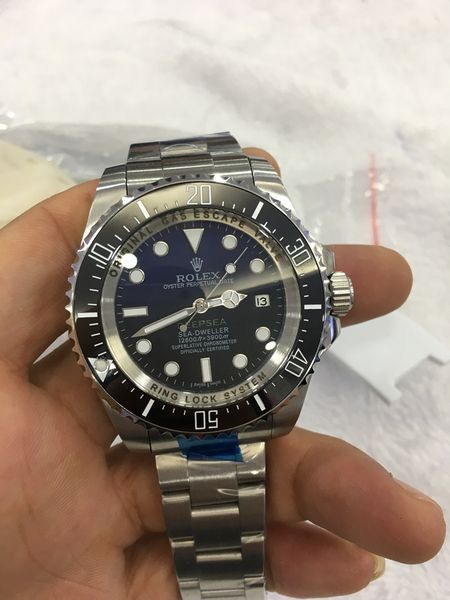 men watch sea-dweller ceramic bezel 44mm stanless steel automatic business casual mens watch wristwatches, Slivery;brown
men watch sea-dweller ceramic bezel 44mm stanless steel automatic business casual mens watch wristwatches, Slivery;brown