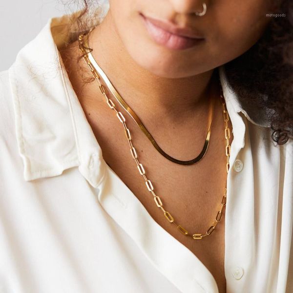 chokers stainless steel link chain choker necklaces for women delicate simple necklace friends gift jewelry kolye1, Golden;silver
chokers stainless steel link chain choker necklaces for women delicate simple necklace friends gift jewelry kolye1, Golden;silver