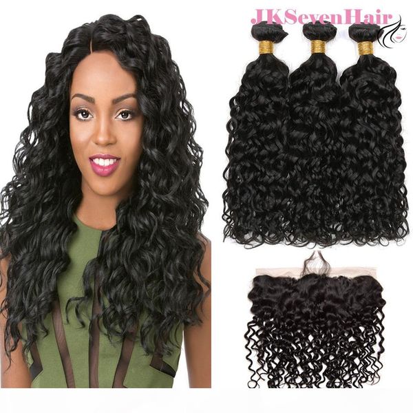 10a grade water wave brazilian hair extension 3 bundles with 14x3inch lace frontal peruvian malaysian indian virgin hair wefts with frontal, Black
10a grade water wave brazilian hair extension 3 bundles with 14x3inch lace frontal peruvian malaysian indian virgin hair wefts with frontal, Black