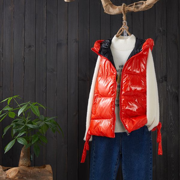 2021 new winter vest women waistcoat female sleeveless jacket hooded warm vest outwear colete feminino zjag, Black;white
2021 new winter vest women waistcoat female sleeveless jacket hooded warm vest outwear colete feminino zjag, Black;white