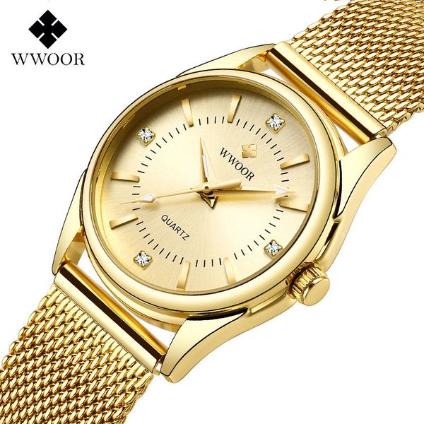 zegarek damski women watches wwoor luxury gold quartz clock ladies golden mesh elegant bracelet watch women relogio feminino 201118, Slivery;brown
zegarek damski women watches wwoor luxury gold quartz clock ladies golden mesh elegant bracelet watch women relogio feminino 201118, Slivery;brown